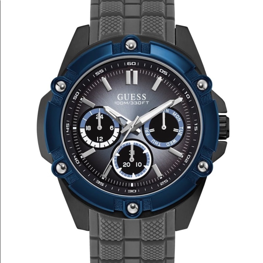 NEW GUESS Blue and grey Multifunction Sport Watch